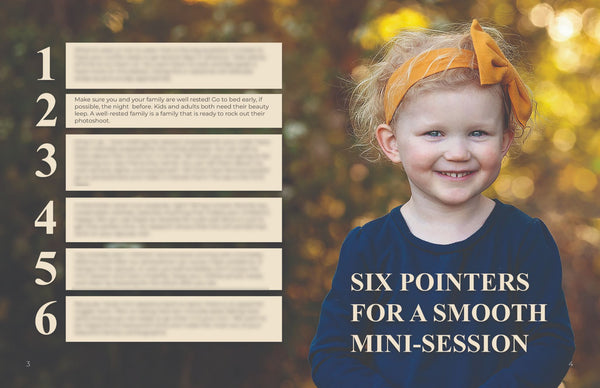 Mini Session Client Guide | Welcome Packet Template