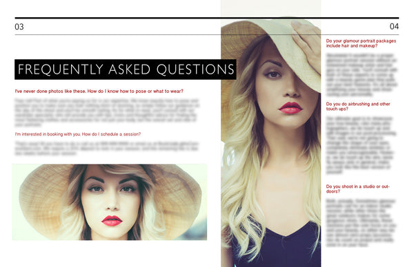 Glamour Portrait Magazine Welcome Packet Template {1st Edition}