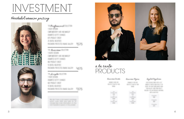 Headshot Photography Client Guide | Welcome Packet Template