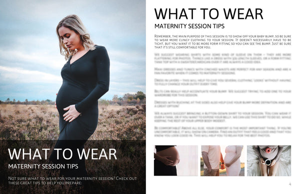 Maternity Photography Session Prep Guide, Maternity Client Guide