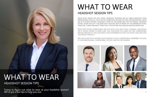Headshot Photography Session Prep Guide, Headshot Client Guide