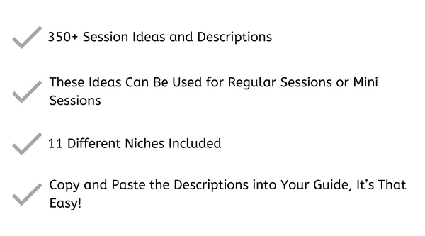 350+ Session Ideas and Descriptions