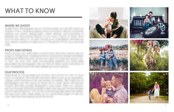 Family Photography Client Guide | Welcome Packet Template