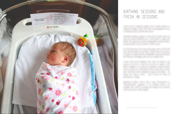 Birth Photography & Fresh 48 Welcome Packet | Client Guide Magazine
