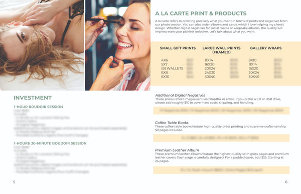 Boudoir Client Guide | PSD Templates | Boudoir Welcome Packet