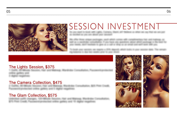 Glamour Portrait Magazine Welcome Packet Template {1st Edition}