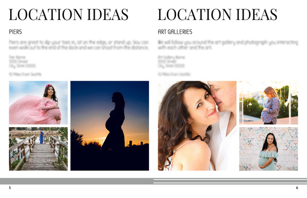 Maternity Photography Location Planning Guide for Clients, Client Guide, Maternity Welcome Guide