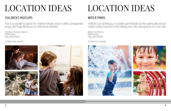 Children Photography Location Planning Guide for Clients, Client Guide, Family Welcome Guide