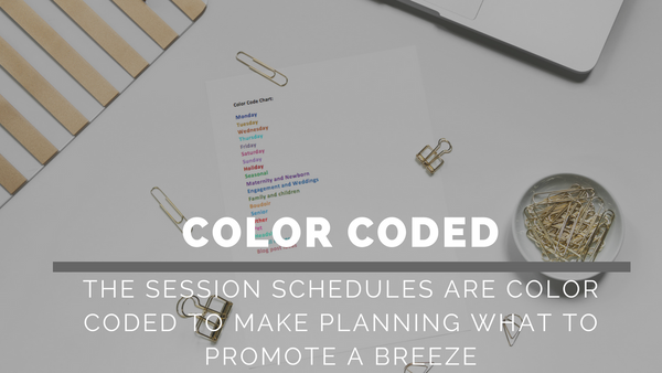 Yearly Session Schedule Toolkit: A full year's worth of sessions and when to run them!