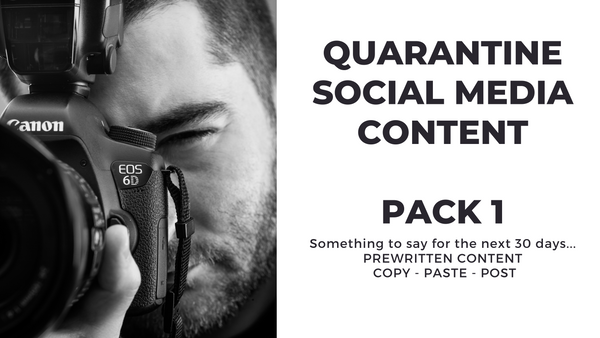Quarantine Social Media Content *Copy-Paste-Post* - Pack 1-  Already done for you!