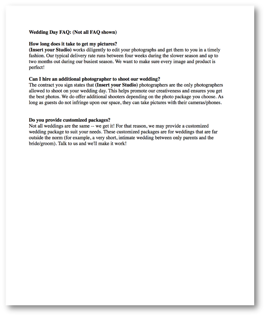 Prewritten Text For Your Photography Website & Marketing Material ...