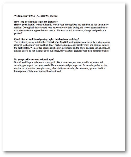 Prewritten Text For Your Photography Website, About Me Sections, Blogs, Emails + More!