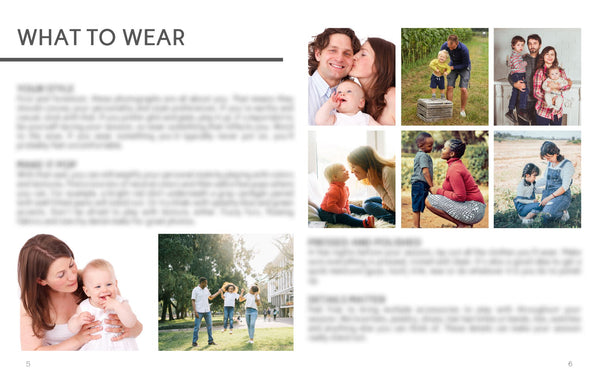 Family Photography Client Guide | Welcome Packet Template