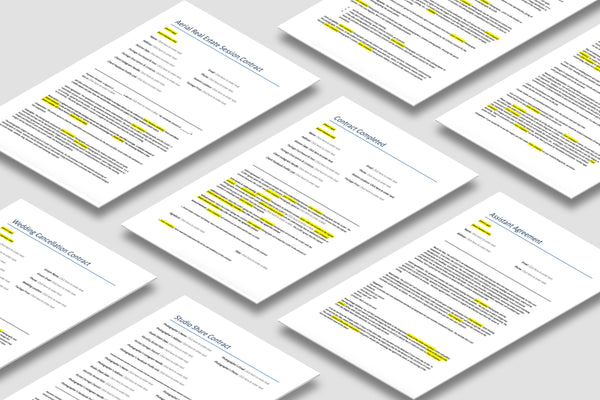 103 Photography Contracts & Forms Bundle for Photographers + BONUS Tax Sheets