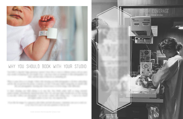 Birth Photography & Fresh 48 Welcome Packet | Client Guide Magazine