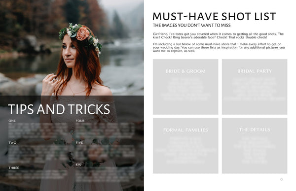 Wedding Photography Client Guide | Welcome Packet Template