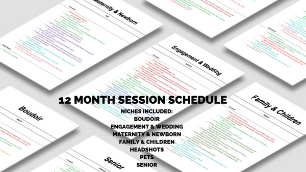 Yearly Session Schedule Toolkit: A full year's worth of sessions and when to run them!