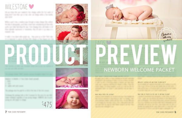 Newborn Magazine Welcome Packet Template {1st Edition}