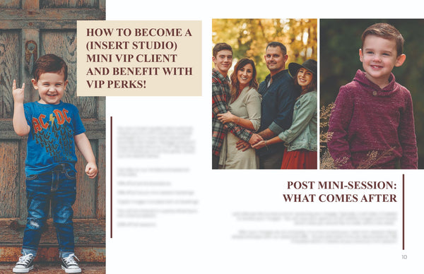 Mini Session Client Guide | Welcome Packet Template