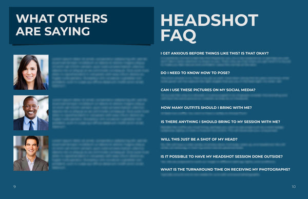 Headshot Photography Client Guide {4th Edition} | Welcome Packet Template