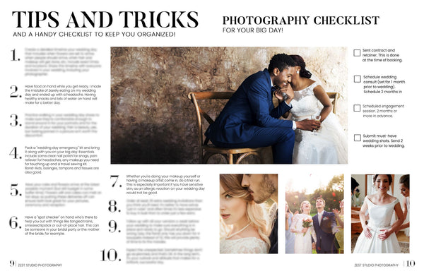 Wedding Welcome Packet, Wedding Client Guide, Wedding Photography Magazine Template For Photoshop