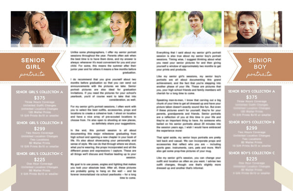 Pricing and Product Description Pages