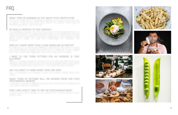 Food Photography & Restaurant Client Guide | Welcome Packet Template