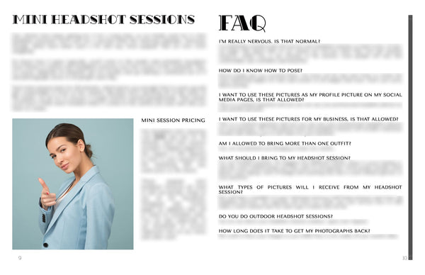 Headshot Photography Client Guide {2nd Edition} | Welcome Packet Template