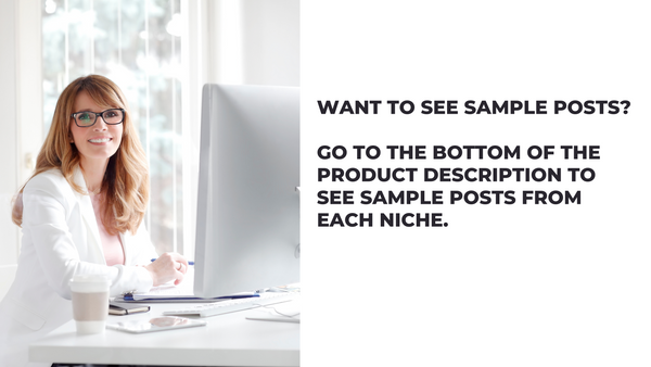 Corporate - Real Estate - Headshot - Personal Branding- Photography Social Media Content *Copy-Paste-Post* - 365 Posts Already done for you!