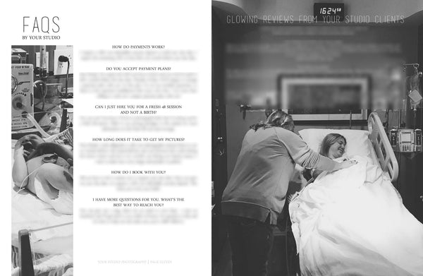 Birth Photography & Fresh 48 Welcome Packet | Client Guide Magazine