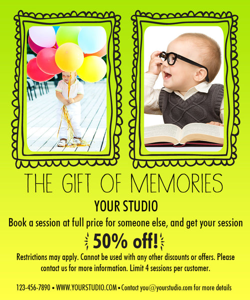 Sale Graphics for Photographers for Email and Facebook Marketing