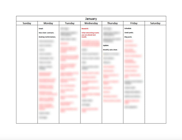 Business Workflow Schedule