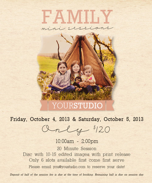 Family Mini Session Marketing Graphics