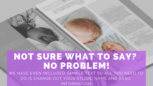 Birth Photography & Fresh 48 Welcome Packet | Client Guide Magazine