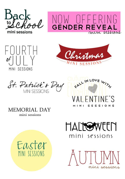 Mini Session Drag and Drop Word Art