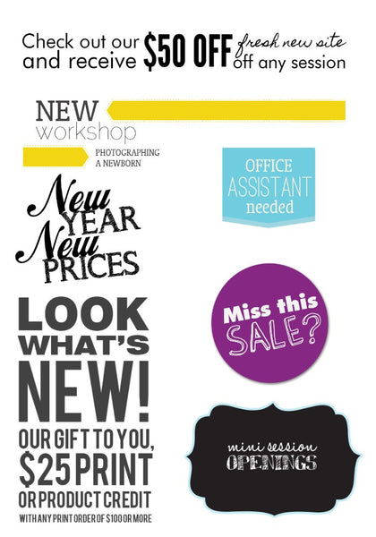 Photographer Sale Drag and Drop Word Art