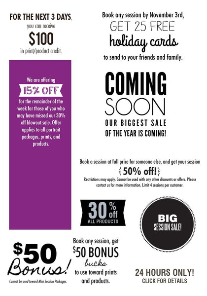 Photographer Sale Drag and Drop Word Art