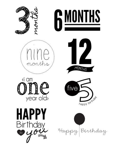 Newborn and Milestone Drag and Drop Word Art