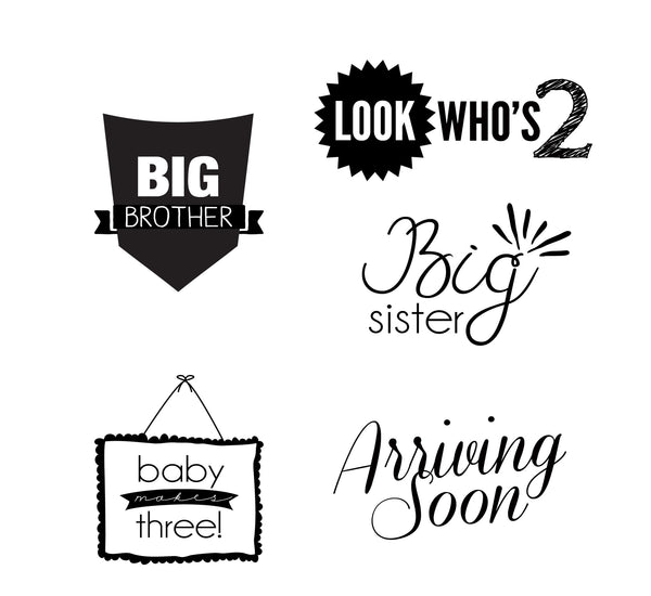 Newborn and Milestone Drag and Drop Word Art