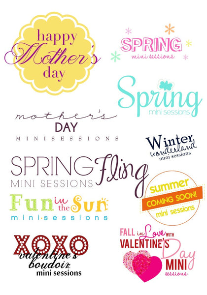 Mini Session Drag and Drop Word Art