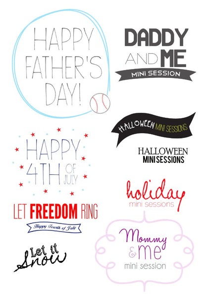 Mini Session Drag and Drop Word Art