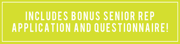 Senior Rep Program Welcome Packet Template {1st Edition}