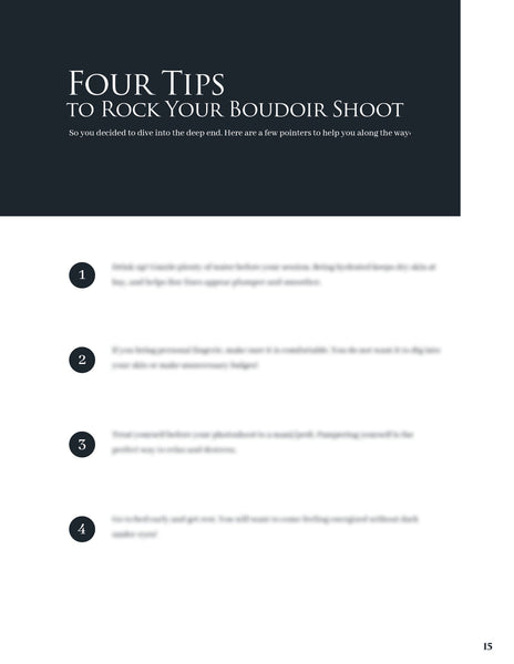 Boudoir Client Guide | PSD Templates | Boudoir Welcome Packet