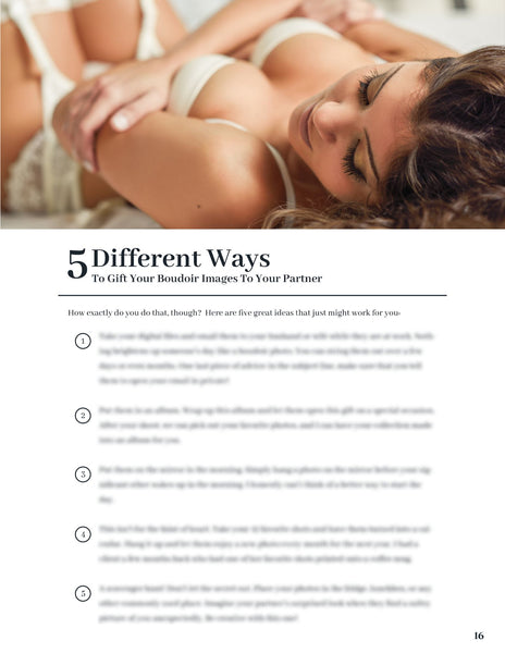 Boudoir Client Guide | PSD Templates | Boudoir Welcome Packet