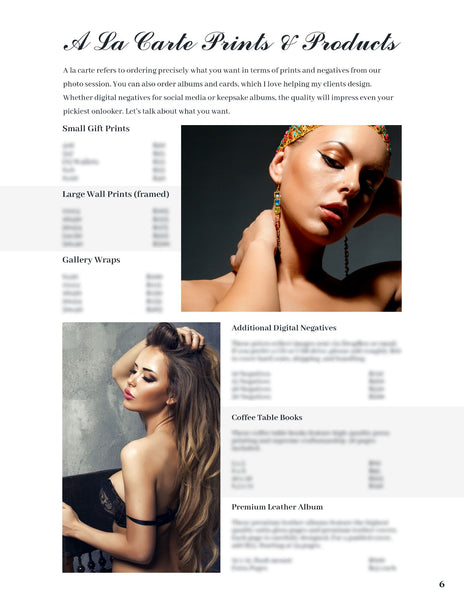 Boudoir Client Guide | PSD Templates | Boudoir Welcome Packet