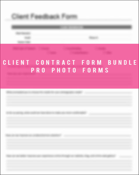61 Photography Contracts and Forms