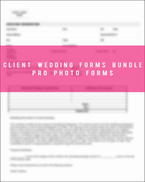 61 Photography Contracts and Forms