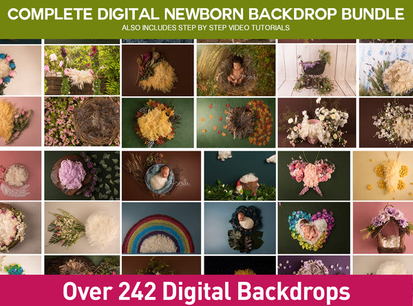 Newborn Digital Backdrops for Photographers
