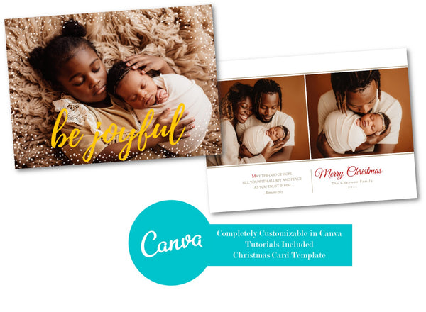 Canva Christmas Card Template Bundle, Holiday Card Template Bundle