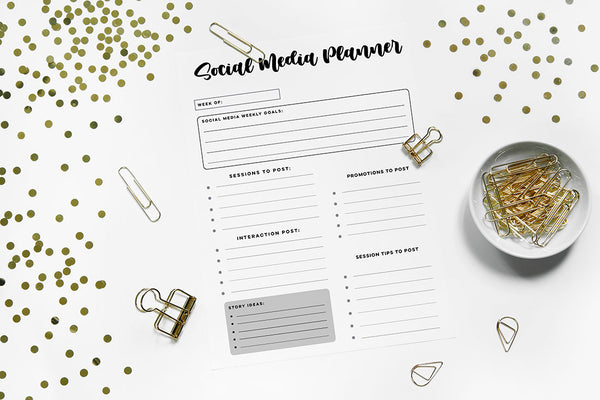 Photography Planner, Photography Social Media Planner & Tracker, Photography Goal Sheets